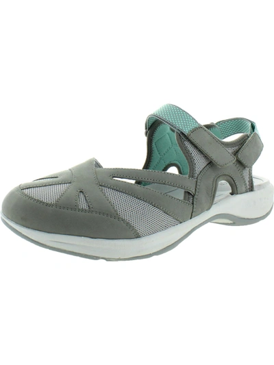 Shop Easy Spirit Esplash Womens Leather Casual Strap Sandals In Grey