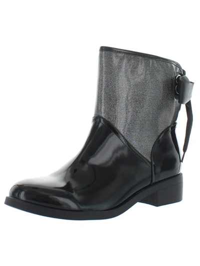Shop Beacon Emmy Womens Patent Metallic Rain Boots In Grey
