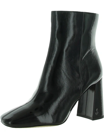 Shop Sam Edelman Codie Womens Block Heel Ankle Boots In Black