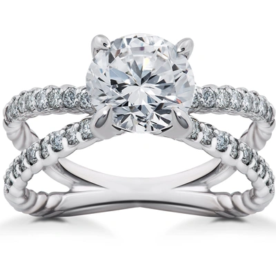 Shop Pompeii3 3/8ct Diamond Isabella Engagement Ring Setting In Silver