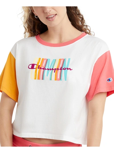 Shop Champion Womens Colorblock Crew Neck T-shirt In Multi