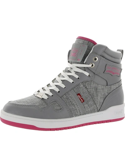 Shop Levi's Womens Faux Leather Fashion High-top Sneakers In Multi
