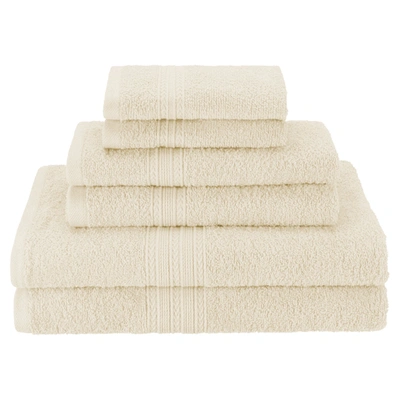 Superior Eco-friendly Ringspun Cotton Modern Absorbent 6-piece Towel Set