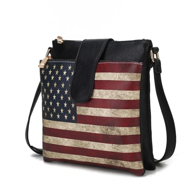 Mkf Collection By Mia K Josephine Vegan Leather Women's Flag Crossbody Bag In Multi