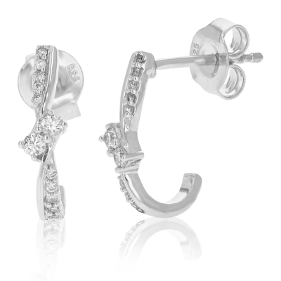 Vir Jewels 1/6 Cttw Round Lab Grown Diamond Dangle Earrings .925 Sterling Silver Prong Set 1/2 Inch In Silver