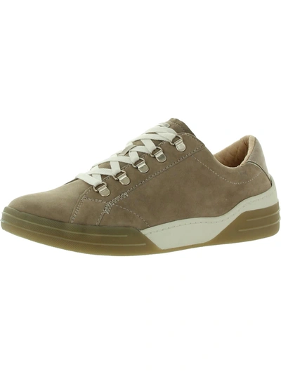 Shop Dr. Scholl's Shoes For Keeps Womens Leather Lace Up Casual And Fashion Sneakers In Brown