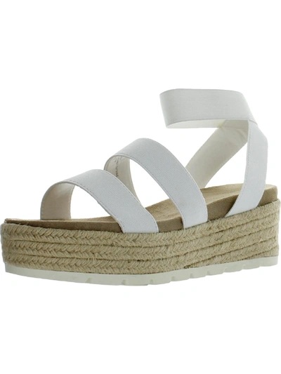 Shop Esprit Allison Womens Ankle Strap Espadrille Flatform Sandals In White