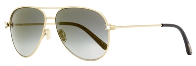 Shop Jimmy Choo Women's Aviator Sunglasses Sansa/s J5gfq Gold/black 58mm