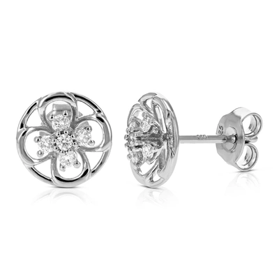 Vir Jewels 1/5 Cttw Lab Grown Diamond Stud Earrings Gorgeous Prong Setting On .925 Sterling Silver In Silver