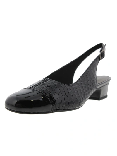 Shop Trotters Dea Womens Toe Cap Slingback Heels In Black