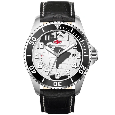 Shop Seapro Men's Voyager White Dial Watch In Black