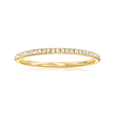 Ross-simons Diamond Ring In 18kt Gold Over Sterling In White