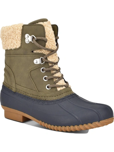 Tommy Hilfiger Rainah Womens Ankle Lace Up Rain Boots In Blue