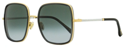 Shop Jimmy Choo Women's Square Sunglasses Jayla 2f79o Gold/gray 57mm In Blue