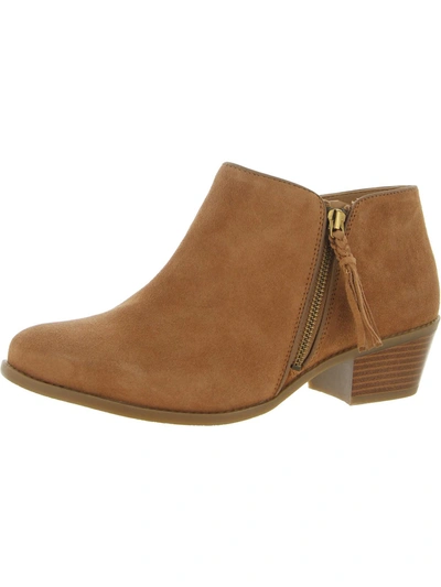 Vionic Lani Womens Suede Lace Up Ankle Boots In Brown