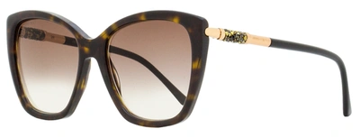 Shop Jimmy Choo Women's Butterfly Sunglasses Rose 086ha Havana/black 55mm In Beige