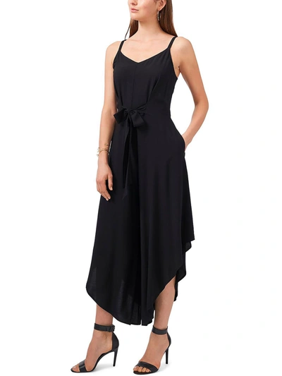 Shop Msk Womens Asymmetric V Neck Jumpsuit In Black