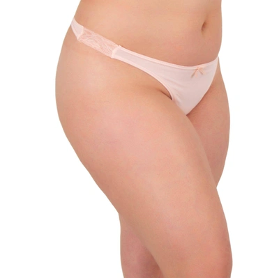 Undersummers By Carrierae Lux Cotton Thong In Beige