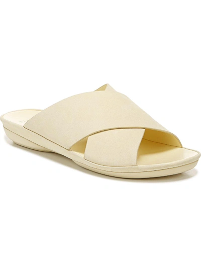 Shop Naturalizer Genn-stroll Womens Leather Criss-cross Front Slide Sandals In Beige