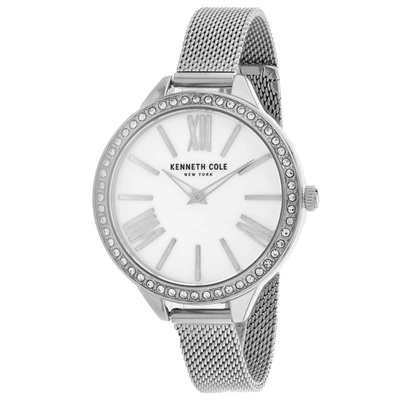 Shop Kenneth Cole Women's White Dial Watch In Silver