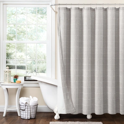 Shop Lush Decor Farmhouse Textured Sheer With Peva Lining Shower Curtain Set