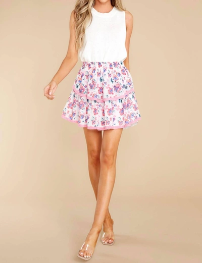 Shop Allison New York Lexi Mini Skirt In Pink Floral In Multi