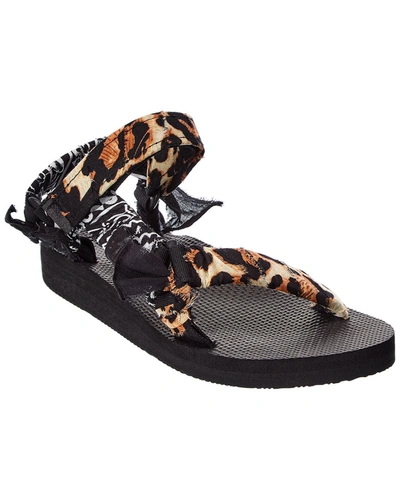 Shop Arizona Love Trekky Leopard & Bandana Sandal In Black