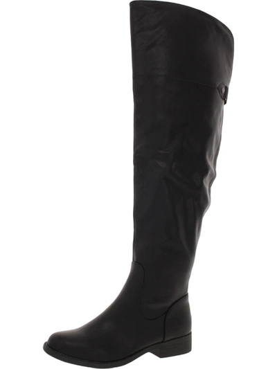 Shop Sun + Stone Allicce Womens Wide Calf Tall Knee-high Boots In Black