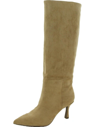 Shop Anne Klein Rizzo Womens Tall Dressy Knee-high Boots In Beige