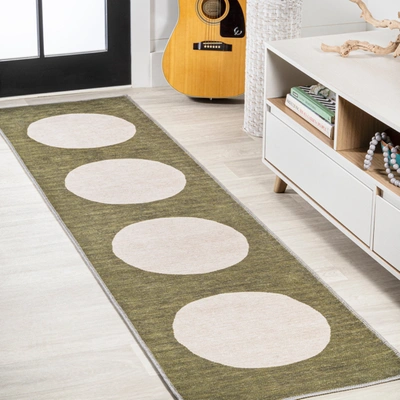 Jonathan Y Cirkel Minimalist Geometric Dot Machine-washable Cream/rust Area Rug