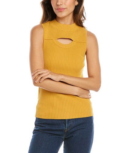 Shop Rebecca Taylor Sweater Tank In Yellow