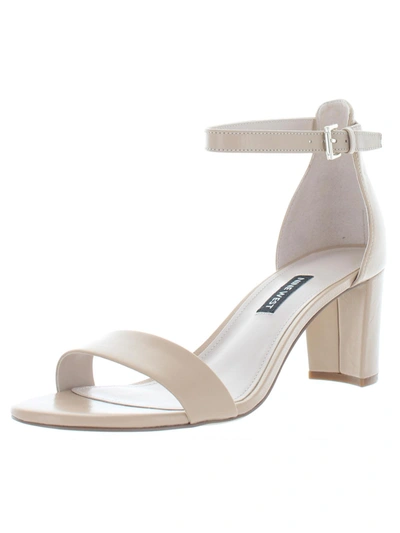 Nine West Pruce Womens Block Heel Dress Sandals In Beige