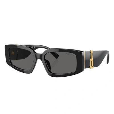 Shop Tiffany & Co Tf 4208u 8001s4 54mm Womens Rectangle Sunglasses In Black