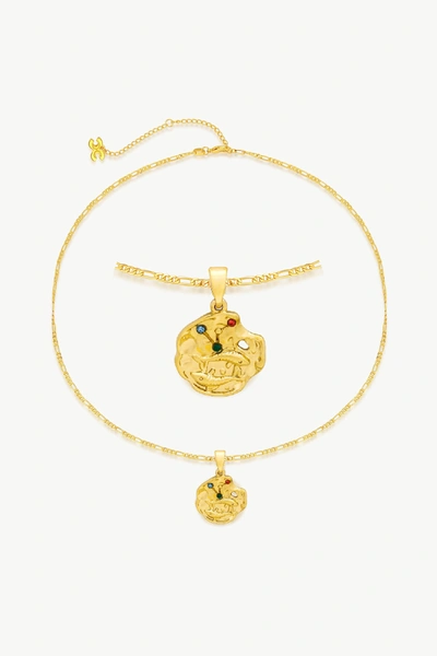 Shop Classicharms Gold Sculptural Zodiac Sign Pendant Necklace Set-aries
