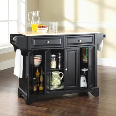 Shop Crosley Furniture Lafayette Full Size Kitchen Island With Natural Wood Top