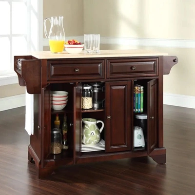 Shop Crosley Furniture Lafayette Full Size Kitchen Island With Natural Wood Top