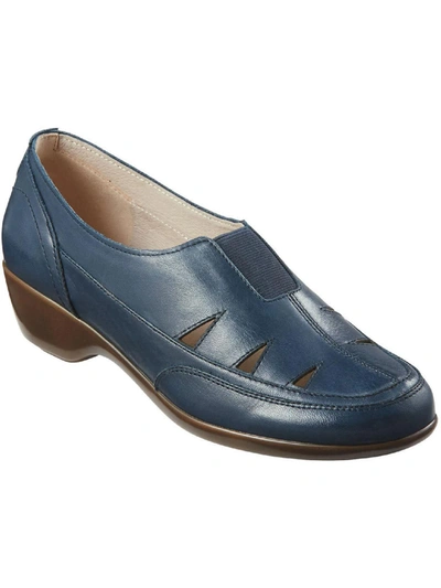 Shop Easy Spirit Daisie Womens Leather Slip-on Loafers In Blue