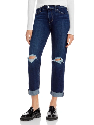 Joe's The Niki Ripped Roll Hem Boyfriend Nonstretch Jeans In Multi