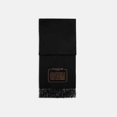Coach Outlet Embroidered Patch Cashmere Muffler In Black