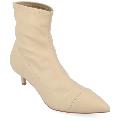 Journee Collection Women's Jadde Pointed Toe Kitten Heel Dress Booties In Multi