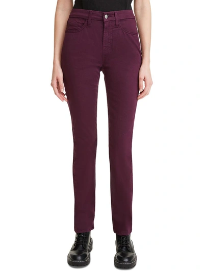 Jen7 By 7 For All Mankind Sateen Slim Straight Leg Jeans In Red