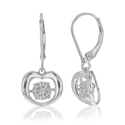 Vir Jewels Round Lab Grown Diamond Dangle Earrings 1/6 Cttw Made In .925 Sterling Silver Prong Settings Size 1 In Silver