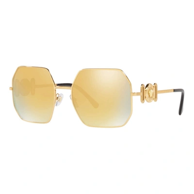 Shop Versace Women's Fashion 58mm Sunglasses In Yellow