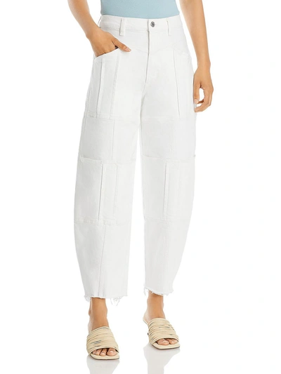 Shop Citizens Of Humanity Womens Denim Carpenter Cropped Jeans In White