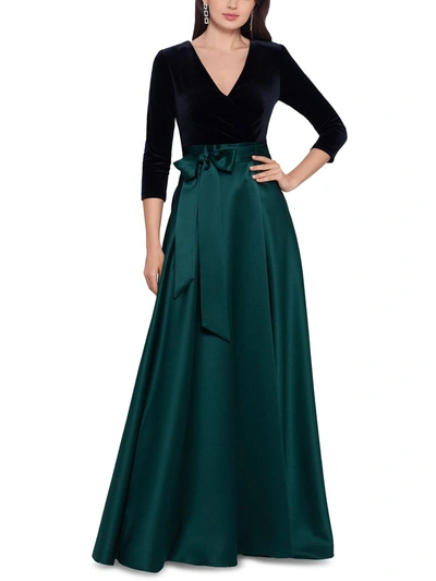 Shop Xscape Womens Velvet Top Ball Evening Dress In Multi