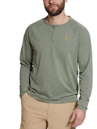 Shop Bass Outdoor Hilltop Mens Logo Long Sleeve Henley Shirt In Multi