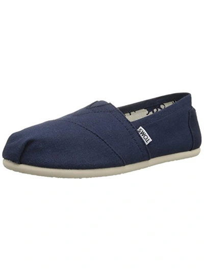 Shop Toms Classics Womens Canvas Slip On Slip-on Sneakers In Blue