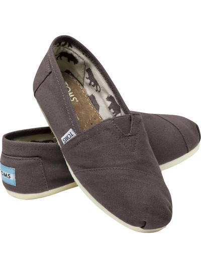 Shop Toms Classics Womens Canvas Slip On Slip-on Sneakers In Grey