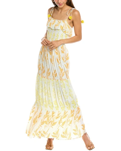Shop Ash & Eden Samantha Smocked Maxi Dress In Yellow