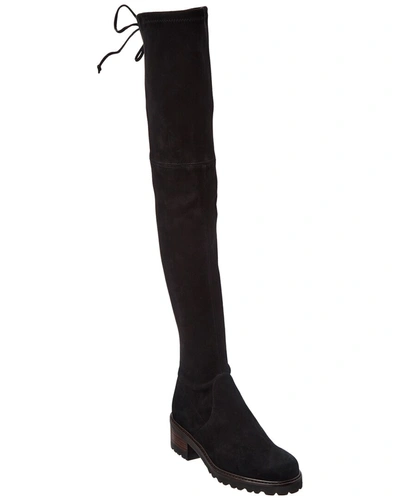 Shop Stuart Weitzman Vanland Suede Knee-high Boot In Black